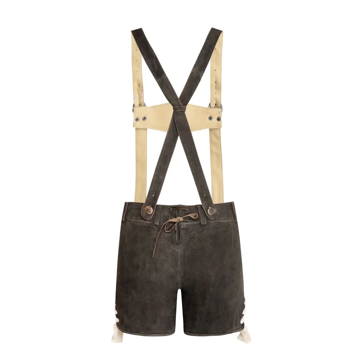 Lederhosen Women Short Dark Brown