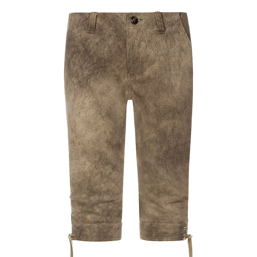 Brown corduroy pants on a white background