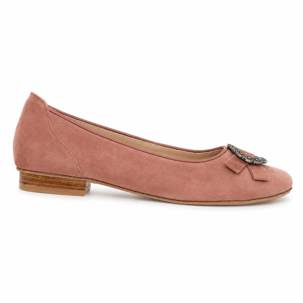 Premium Women Dirndl Ballerina Pumps Old Pink