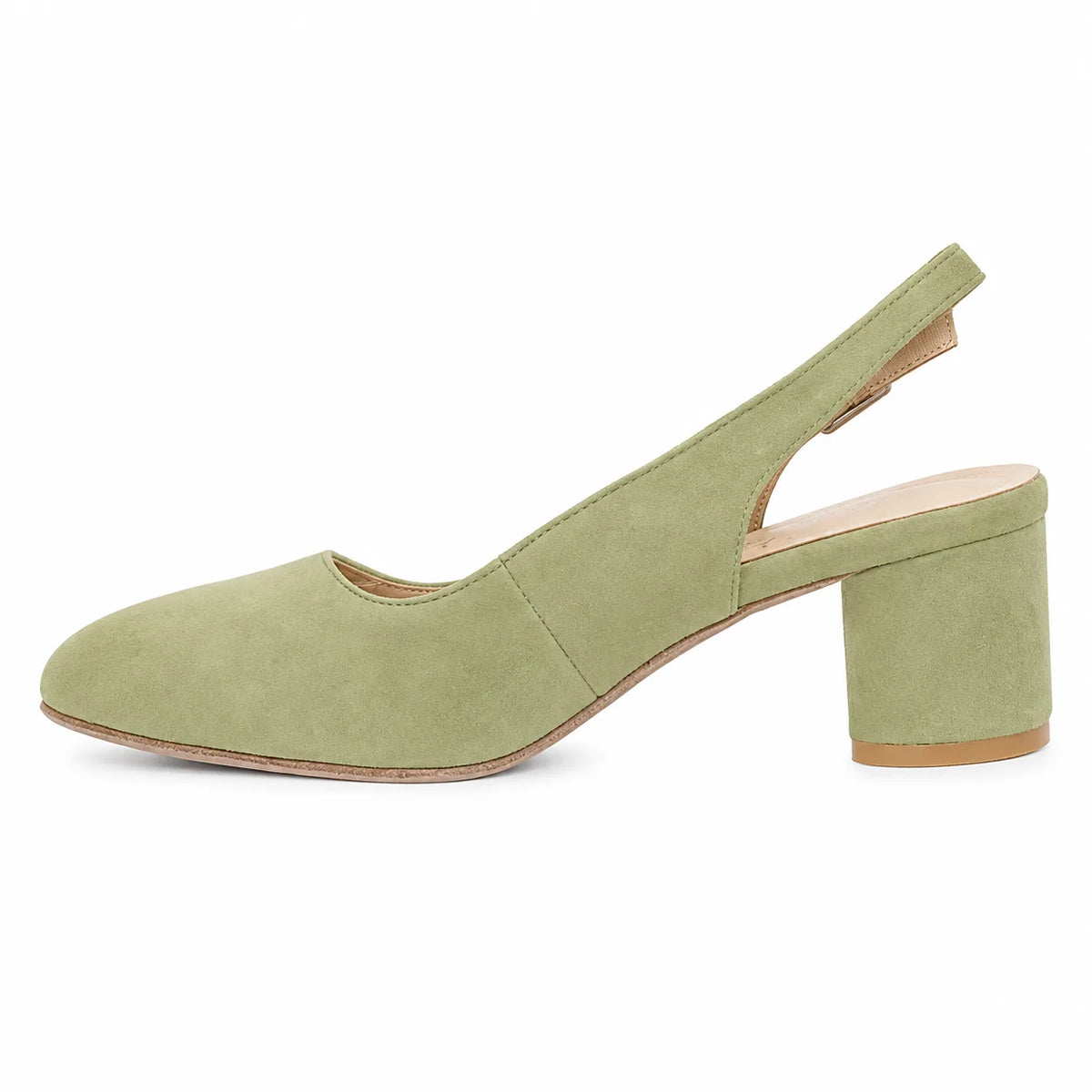 Premium Women Dirndl Slingback Pumps Pastell Green