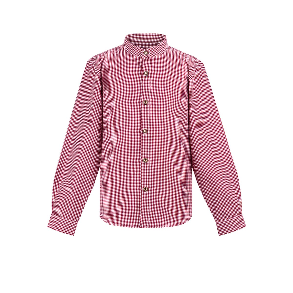 Kids Trachten Red and white checkered shirt on a white background