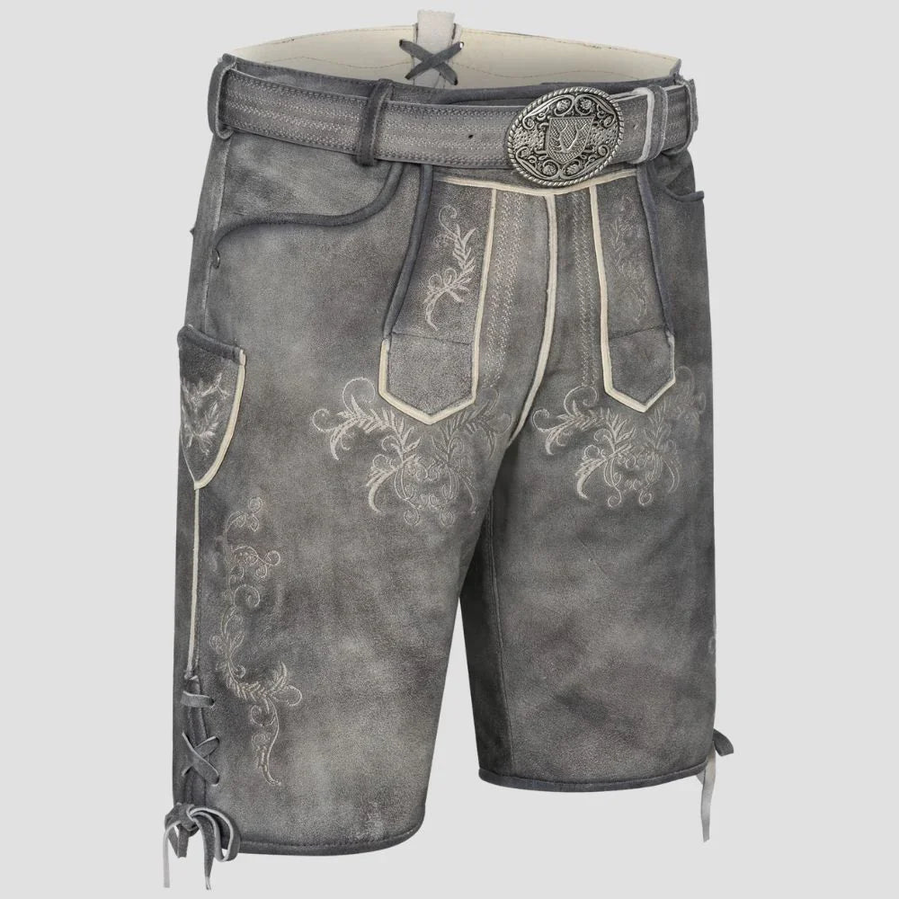 Oktoberfest Grey Lederhosen