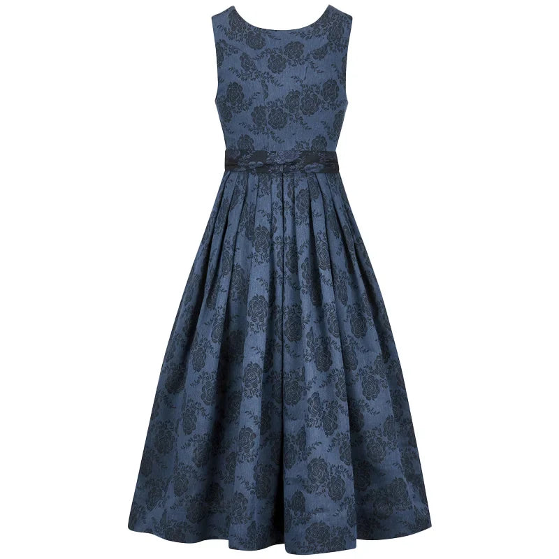 Navy Floral Dirndl