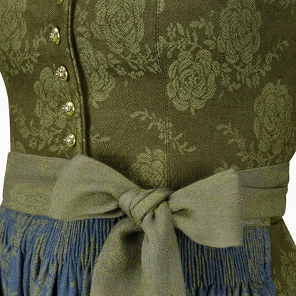 Vintage Olive Blue Dirndl