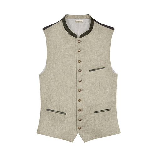 german beige vest on a white background