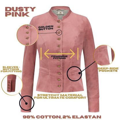 Bavarian Women Dirndl Jacket (Dusty Pink)