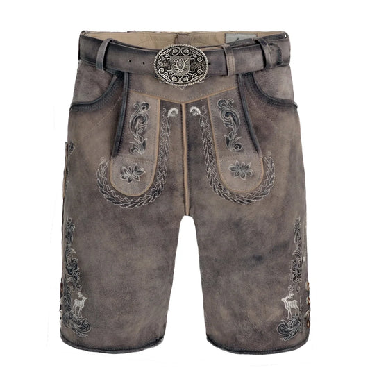 Lederhosen Grey Brown