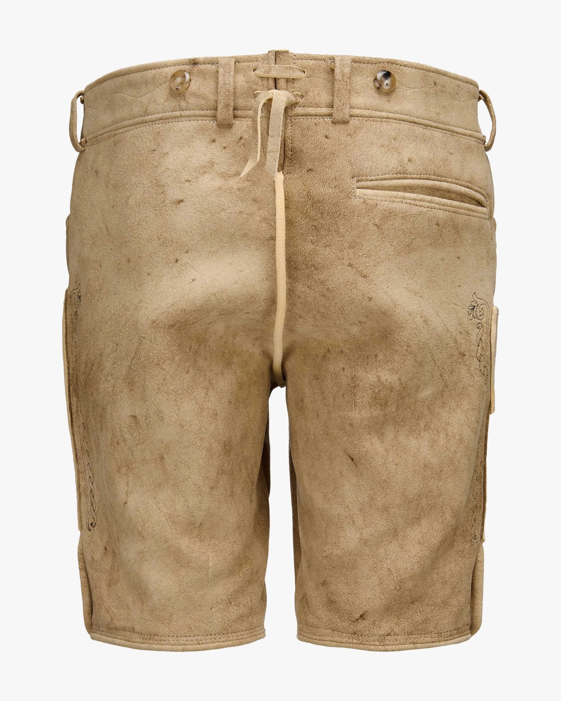 Beige shorts on a white background