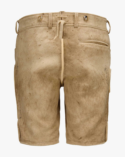 Beige shorts on a white background