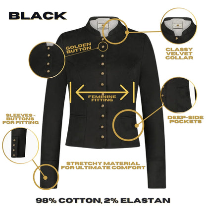 Bavarian Dirndl Jacket (Black)