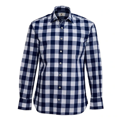 Blue Check Trachten Shirt