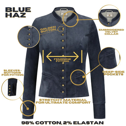 Bavarian Dirndl Jacket (Blue Haz)