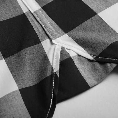 Large Black Checkered Shirt