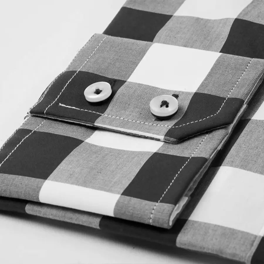 Large Black Checkered Shirt