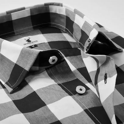 Large Black Checkered Shirt