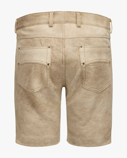 Beige shorts on a white background
