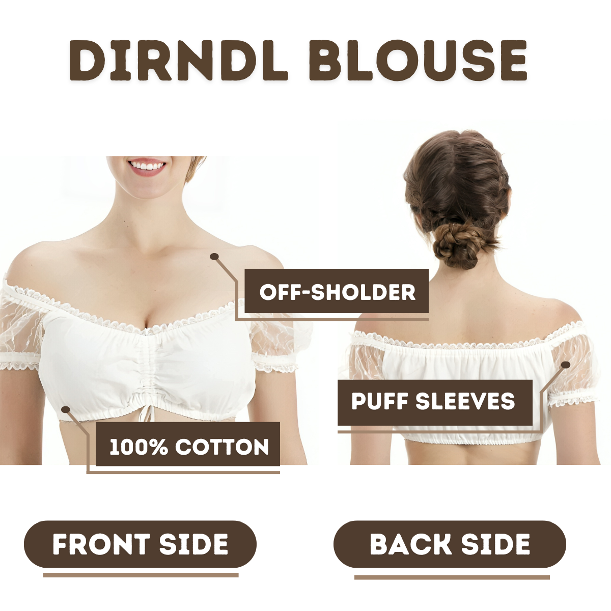 Off Shoulder Dirndl Blouse