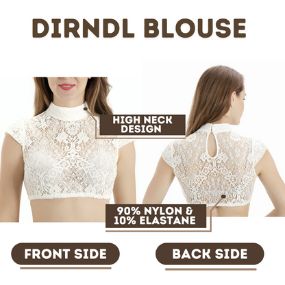 Ladies White Dirndl Blouse