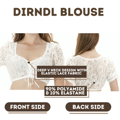 Lace Elegant Dirndl Blouse