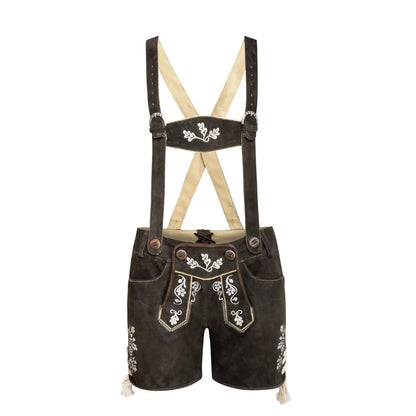 Lederhosen Women Short Dark Brown