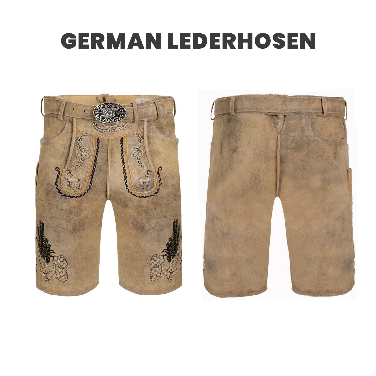 Lederhosen Short Beige