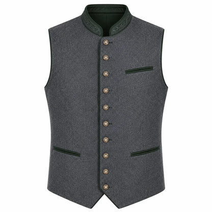 Men's Alpine Heritage Gray Trachten Vest