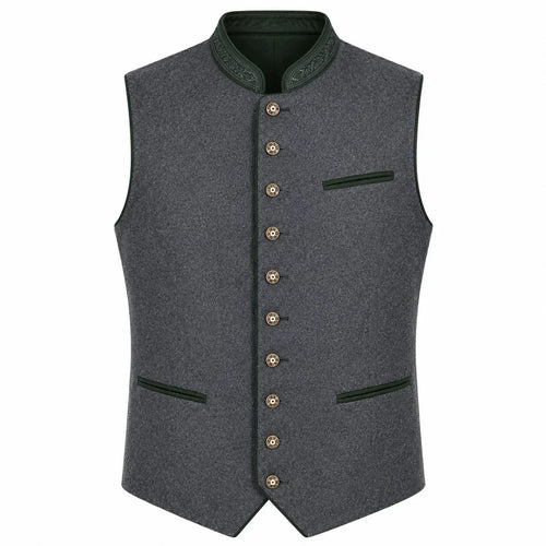 Men's Alpine Heritage Gray Trachten Vest