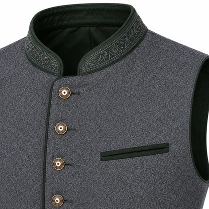 Men's Alpine Heritage Gray Trachten Vest