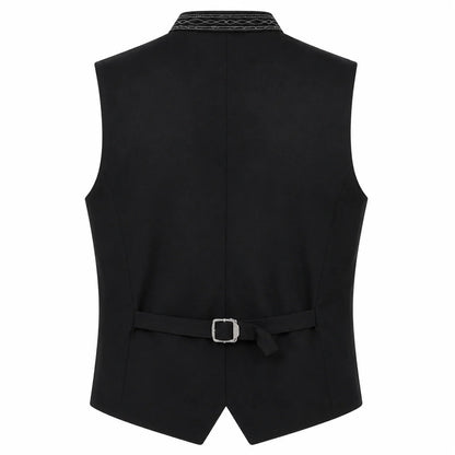 Men's Charcoal Gray Traditional Trachten Vest