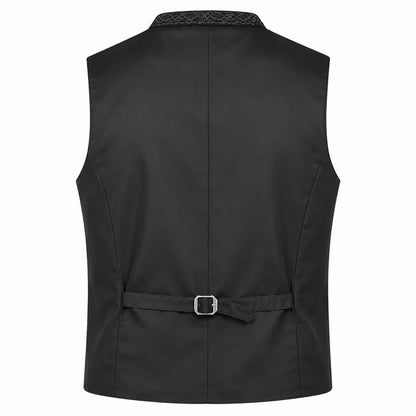 Men's Dark Gray Traditional Trachten Vest