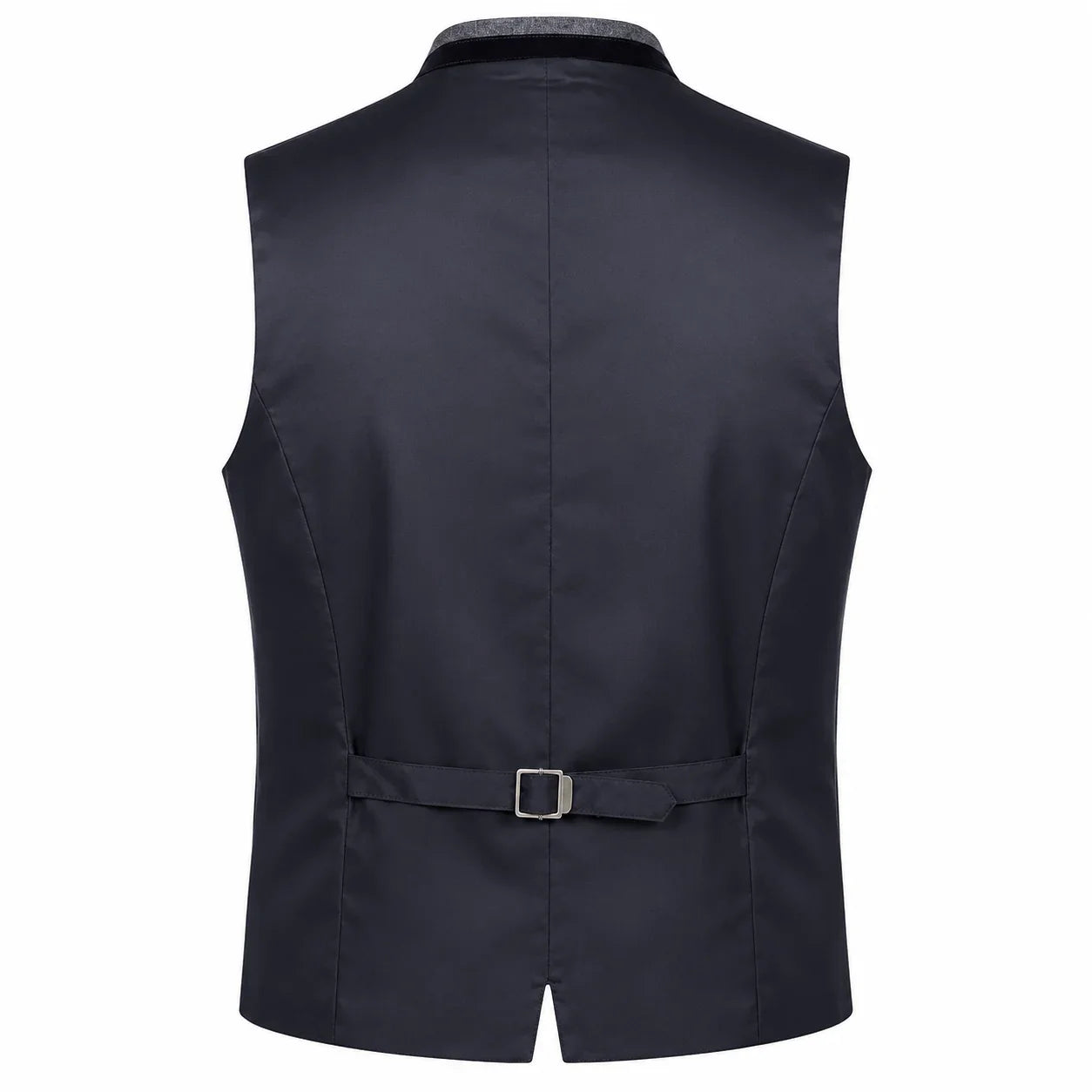 Men's Light Gray Trachten Vest with Black Trim