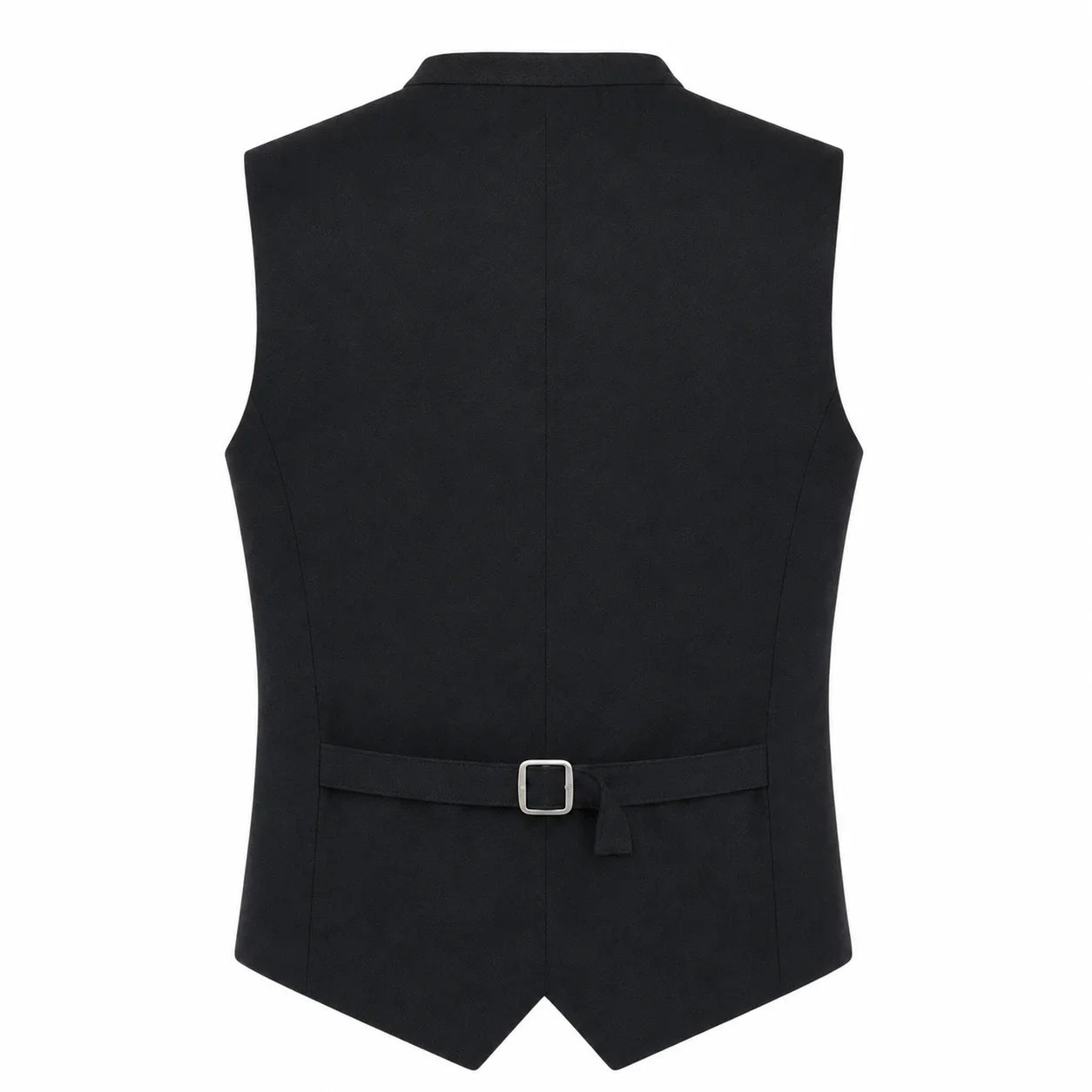 Men's Navy Blue Suede Trachten Vest with Charcoal Collar