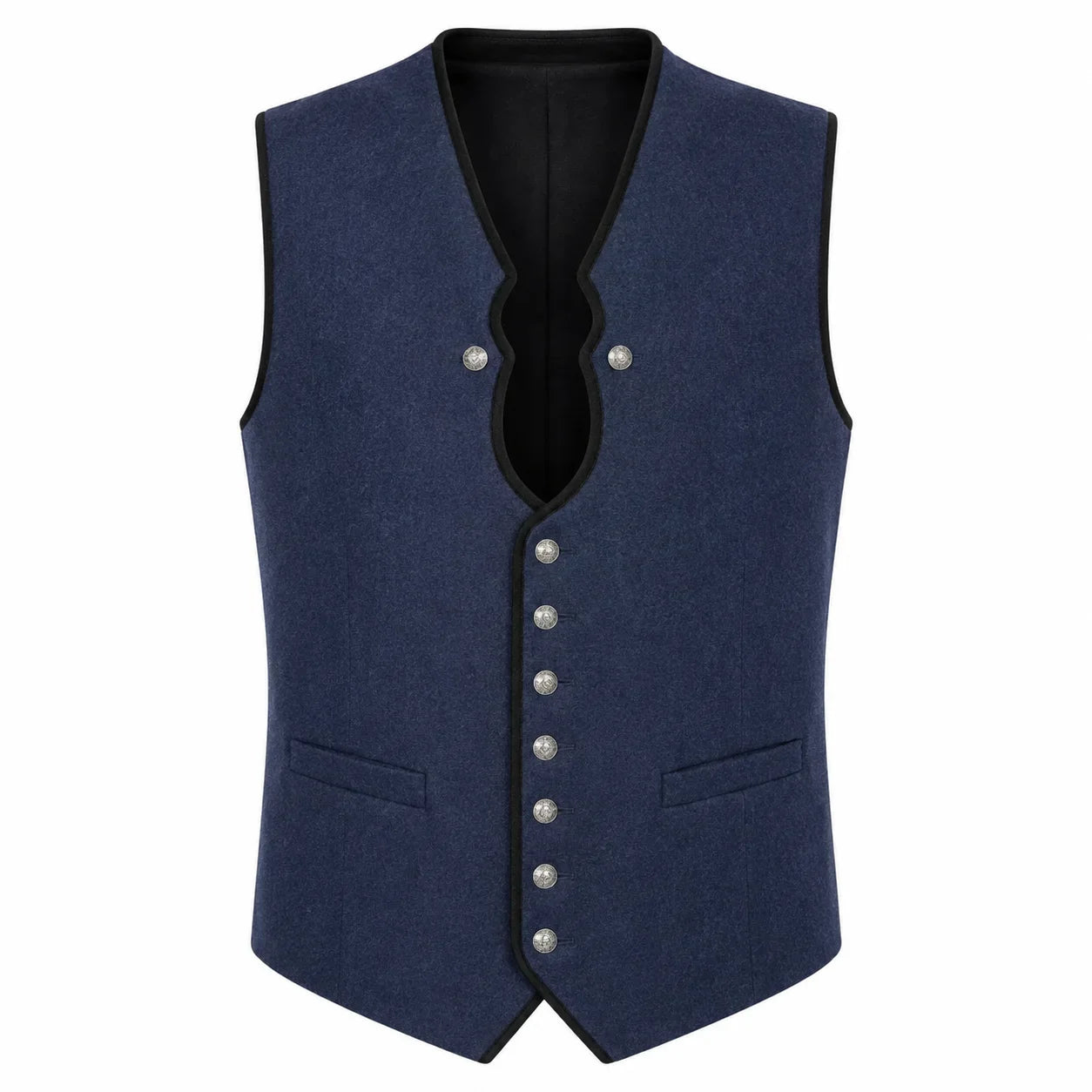 Men's Navy Blue Traditional Trachten Vest