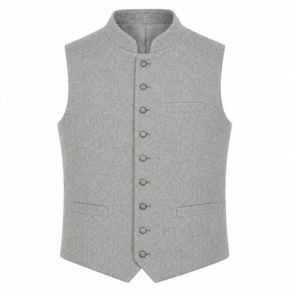 Men's Silver Alpine Heritage Trachten Vest