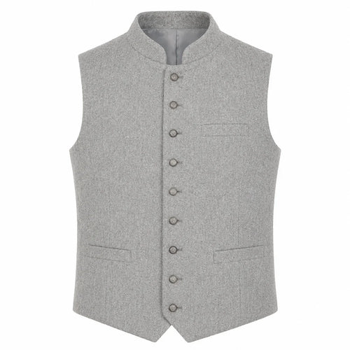 Men's Silver Alpine Heritage Trachten Vest