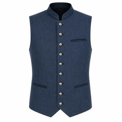 Men's Traditional Blue Trachten Vest