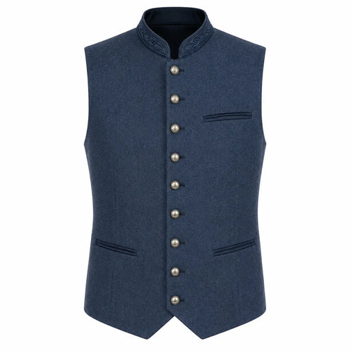 Men's Traditional Blue Trachten Vest