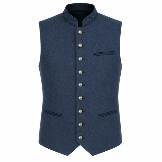Men's Traditional Blue Trachten Vest