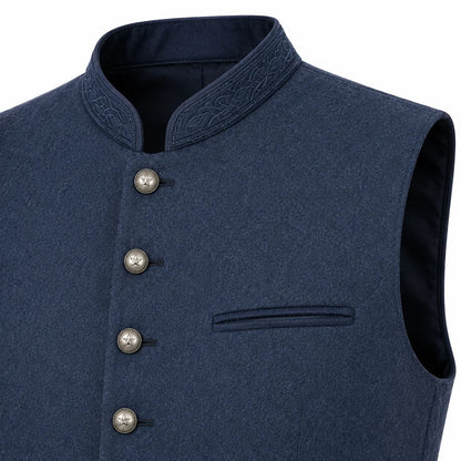 Men's Traditional Blue Trachten Vest