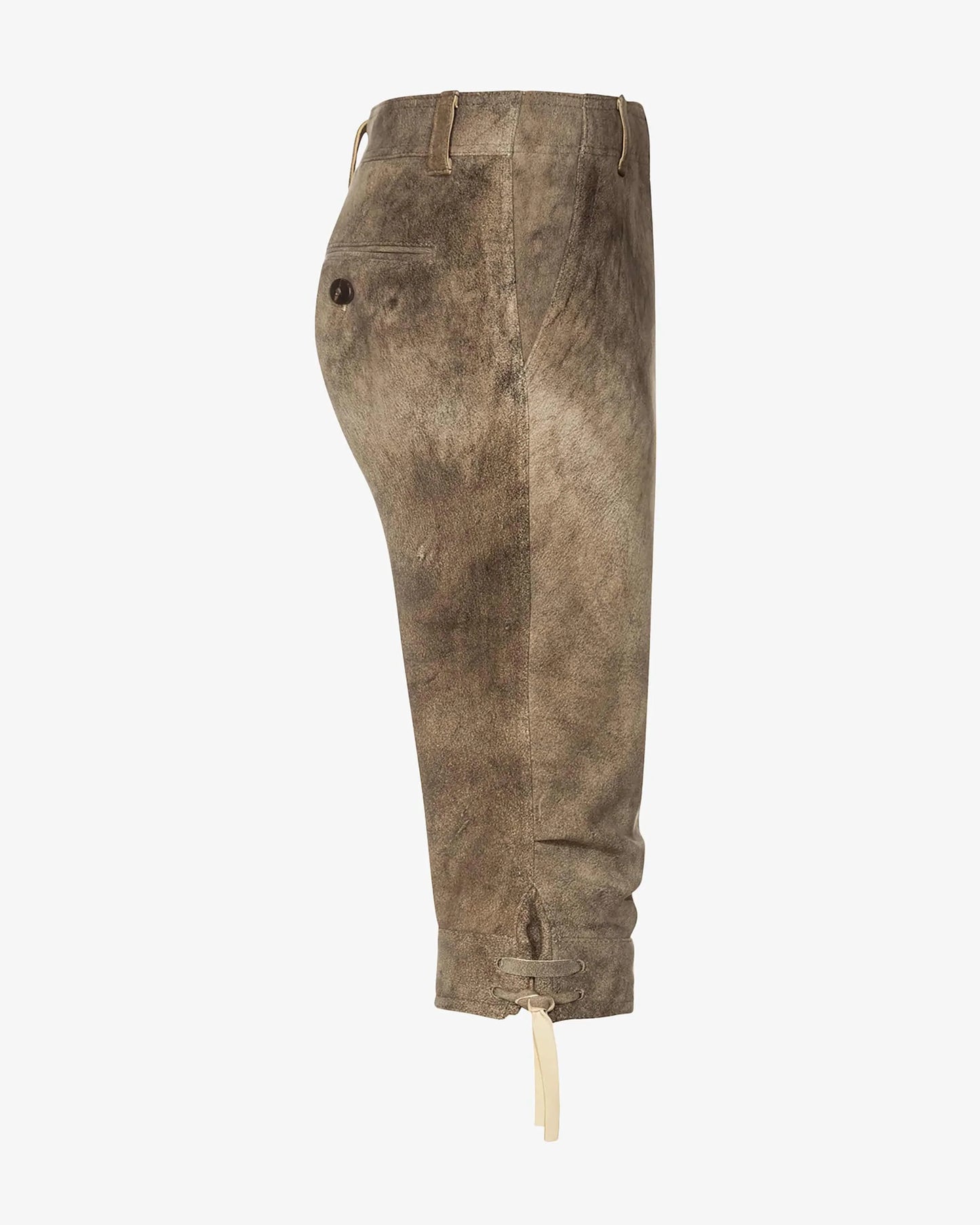 Brown corduroy pants on a white background