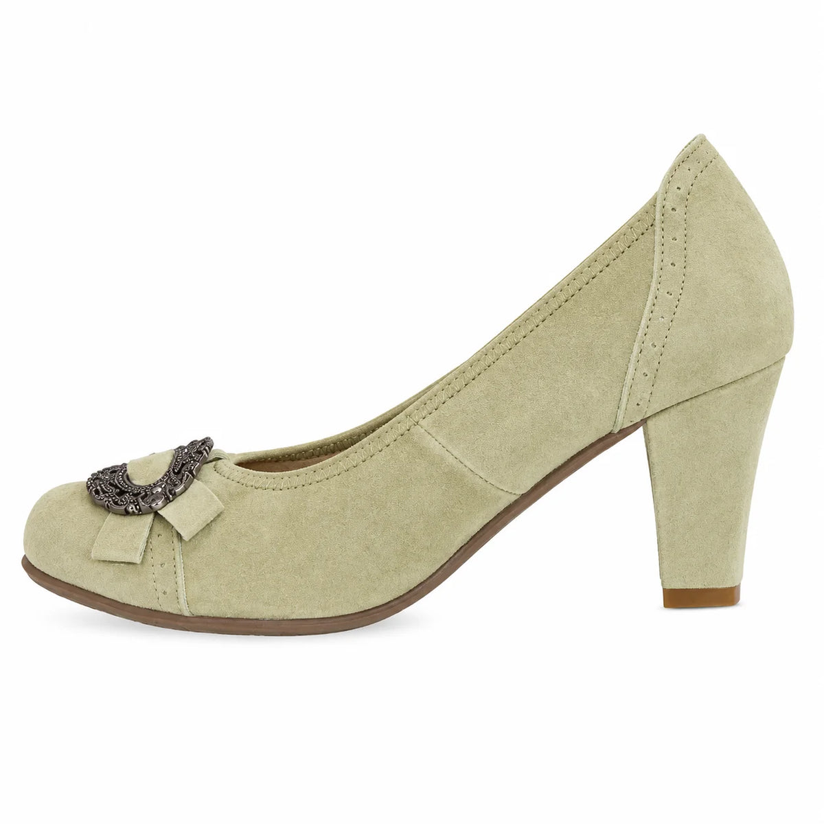 Premium Women Dirndl Pumps Pastell Green