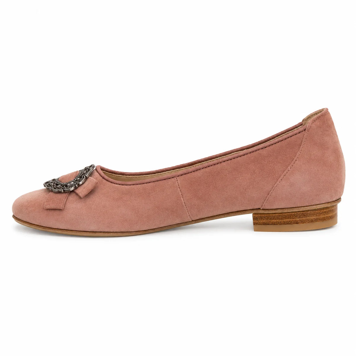Premium Women Dirndl Ballerina Pumps Old Pink