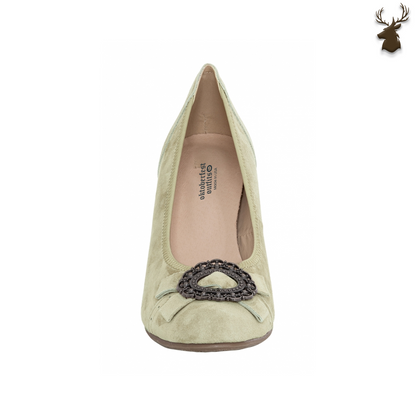 Premium Women Dirndl Pumps Pastell Green