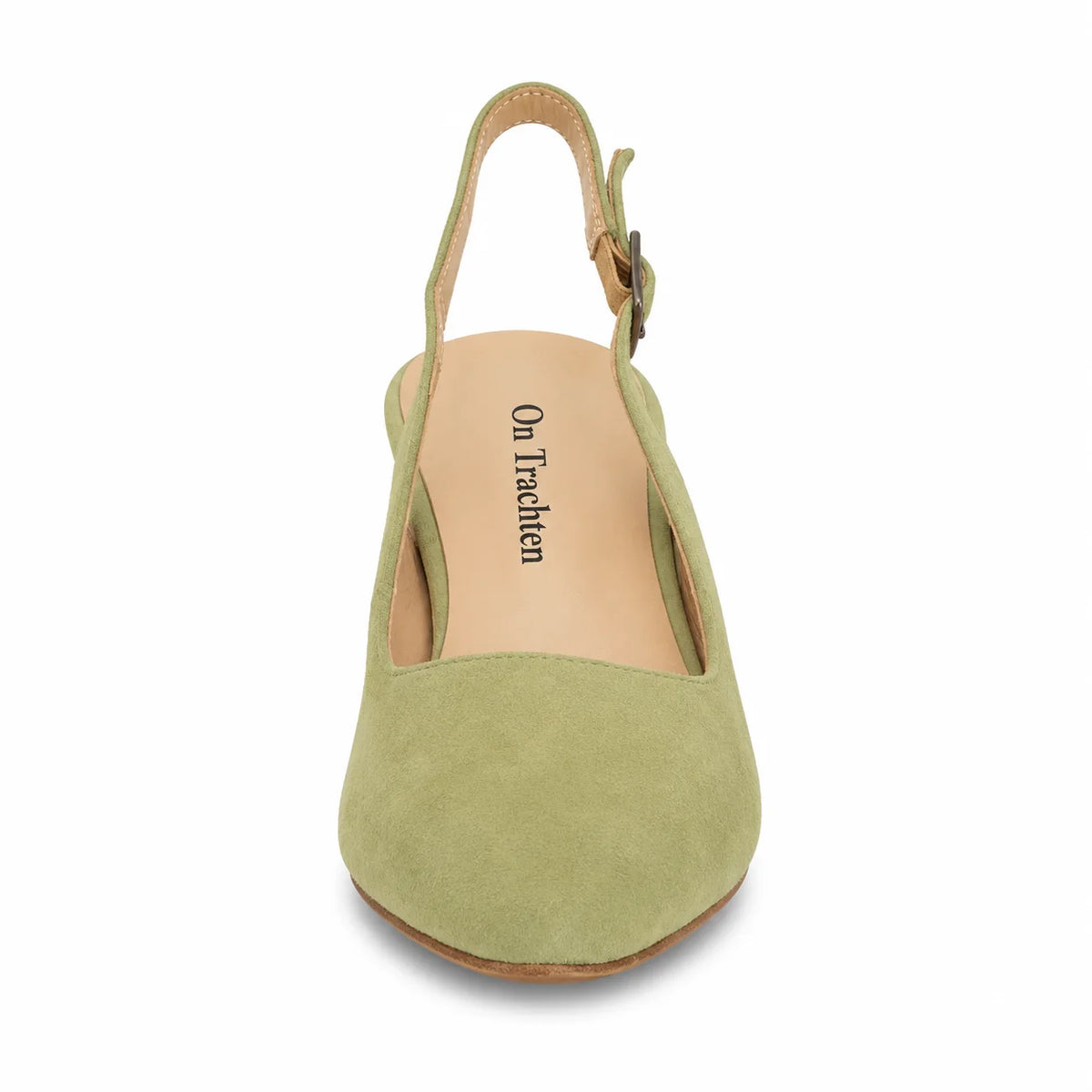 Premium Women Dirndl Slingback Pumps Pastell Green