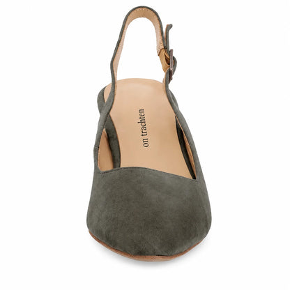 Premium Women Dirndl Slingback Pumps Anthracite