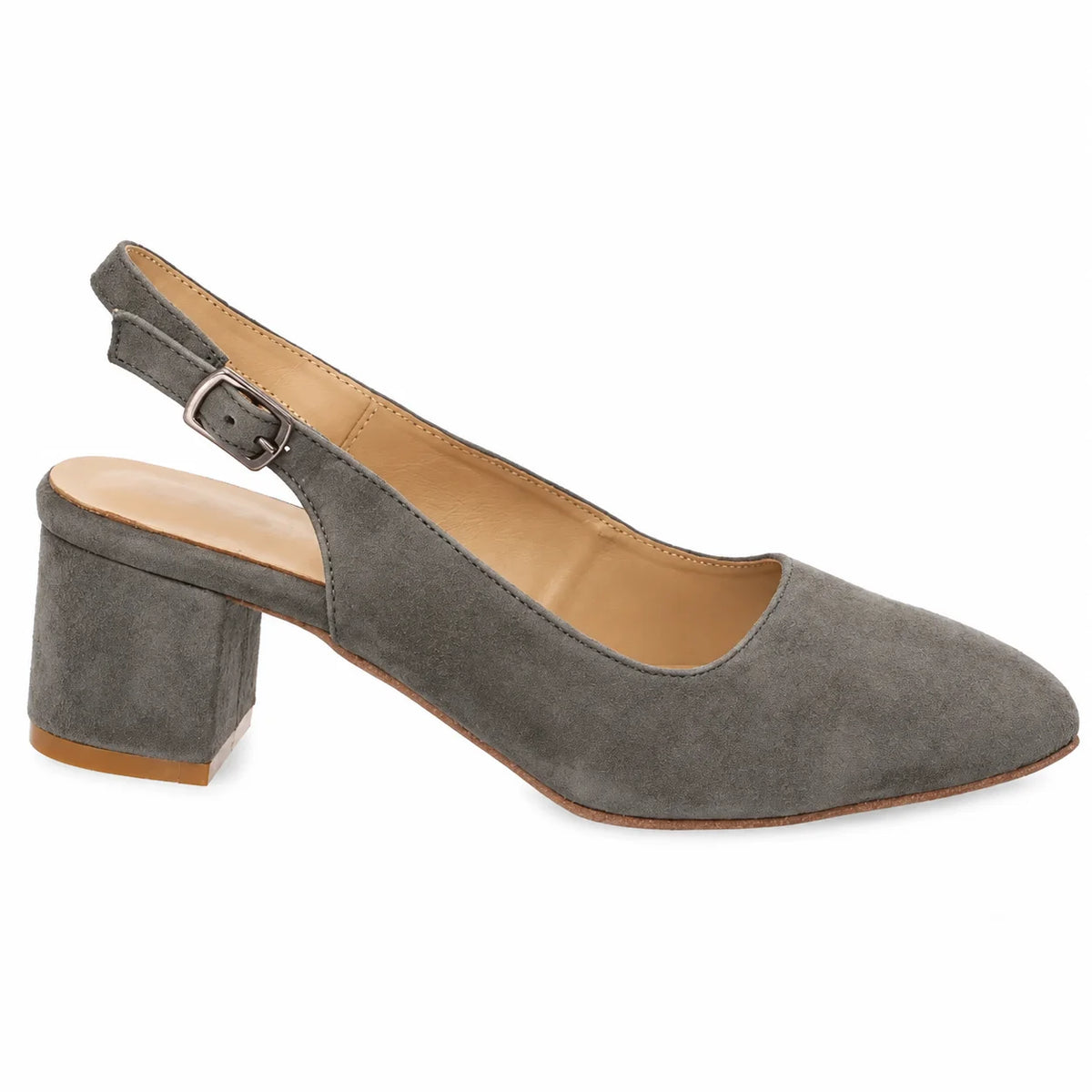 Premium Women Dirndl Slingback Pumps Anthracite