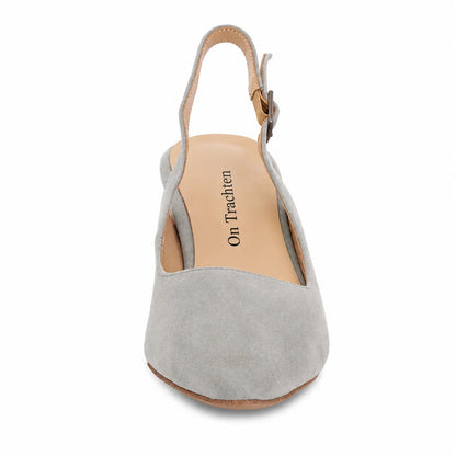 Premium Women Dirndl Slingback Pumps Grey
