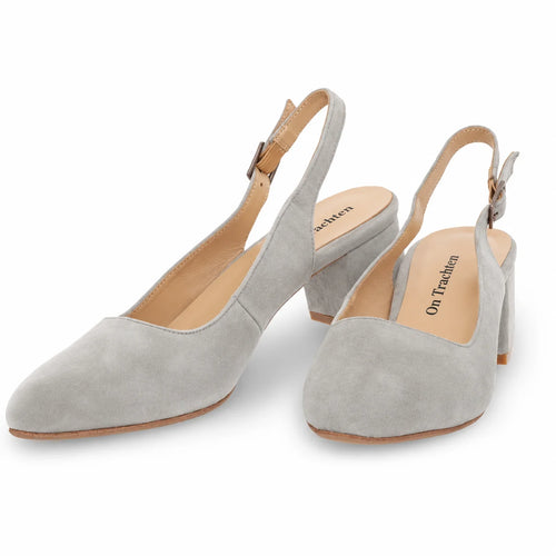 Premium Women Dirndl Slingback Pumps Grey