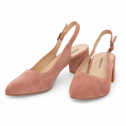 Premium Women Dirndl Slingback Pumps Pink