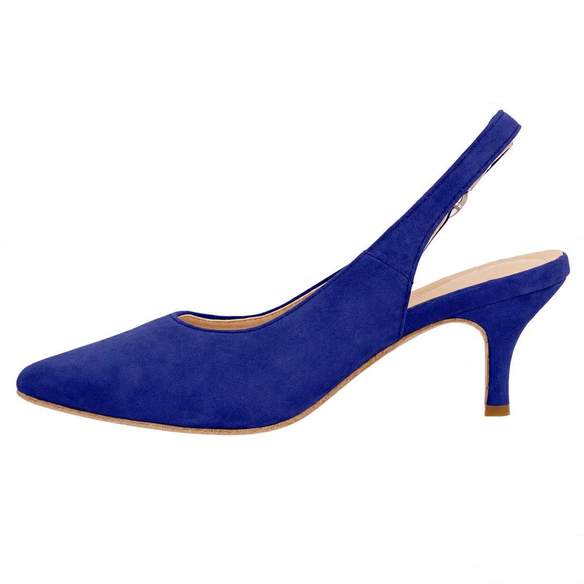 Premium Women Dirndl Slingback Pumps Royal Blue